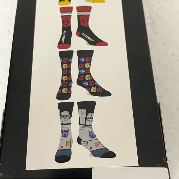 6 Pair Transformers SOCKS Men Size 8-12 , Men Casual CREW SOCKS by Hasbro, NEW - Picture 7 of 14